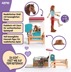 Set de Joaca Schleich Horse Club cu Hannah si Cayenne, 25 Piese - Img 3