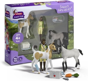 Set de Joaca Schleich Horse Club - Kit de Prim Ajutor Sarah, 8 Piese, pentru Copii de la 5 Ani