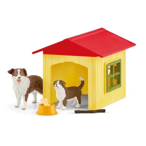 Set de joaca Schleich - Hundehutte 42573, 9 piese, pentru copii de la 3 ani