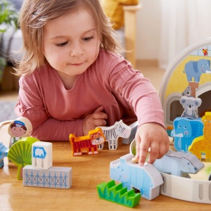 Set de Joaca Zoo HABA pentru copii de peste 18 luni, cu figurine din lemn - Img 7