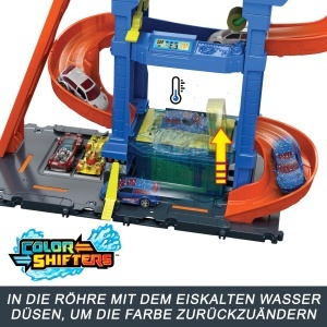 Set de joc Hot Wheels City - Tunel de spalare cu schimbare de culoare, 1 masinuta 164 - Img 5