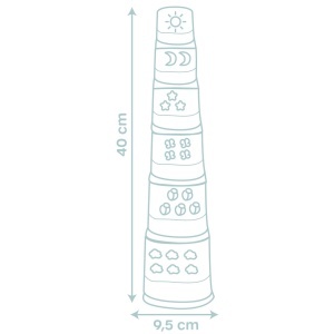 Set de jocuri pentru copii Smoby Magic Tower, 6 piese, colorat, din plastic - Img 6