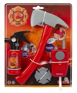 Set de Jucarie Pompier Simba Feuerwehr Basic Extinctor cu Functie de Pulverizare Axta si Statia Radio cu Sunet - Img 2