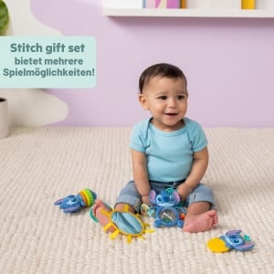 Set de Jucarii pentru Bebei Bright Starts Disney Baby Stitch Tropical Treasures, 4 Piese, Multisenzorial - Img 2