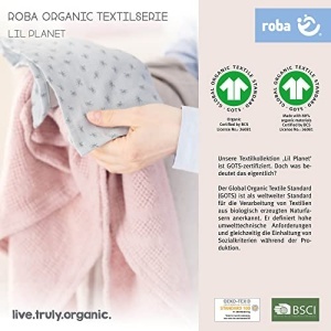 Set de Lenjerie pentru Bebei Roba Organic Lil Planet - 100 Bumbac Bio, RosaMauve - Img 11
