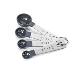 Set de linguri de masurare Lacor 67037 4 piese inox si polipropilena gri BPA-free - Img 3