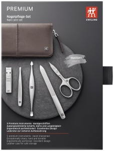 Set de Manichiura ZWILLING 5 piese, din otel inoxidabil, cu etui din piele taupe - Img 6