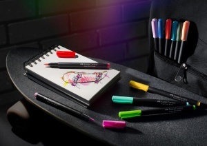 Set de Markere Faber-Castell Black Edition, 20 culori vibrante, pensula flexibila - Img 3