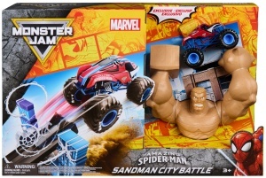 Set de Masini Monster Jam 164 Marvel - Vehicule cu Detalii Autentice