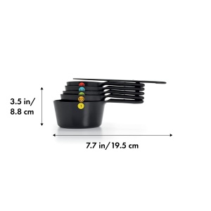 Set de masurare OXO Good Grips 6 piese, negru pentru cantitati mici - Img 5