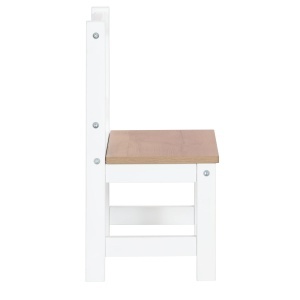 Set de mobilier pentru copii Kindersitzgruppe Woody - 2 scaune si masa, alb si lemn - Img 2