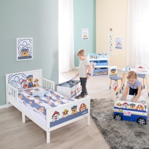 Set de mobilier pentru copii Paw Patrol - 2 scaune si 1 masa, alb, din lemn - Img 5