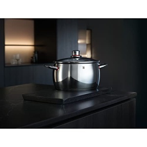 Set de oale cu inductie de calitate WMF 5 bucati, set de oale de gatit cu capac de sticla, otel inoxidabil Cromargan lustruit, set de oale cu inductie neacoperite, deschidere cu abur - Img 16