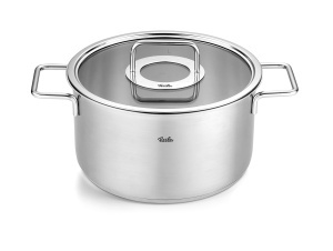 Set de Oale Fissler Pure Collection, 5 piese, inox, inductie, cu capac din sticla - Img 2