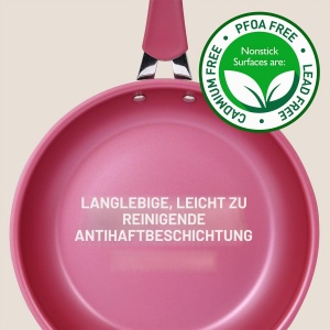 Set de Oale si Tigai Antiaderente NutriChef, 20 piese, Marron Pink, Inductie - Img 4