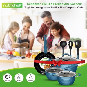Set de Oale si Tigai NutriChef, 11 piese, Antiaderente, Inductie, Cu Manere Ergonomice - Img 7