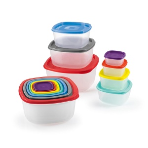 Set de recipiente de stocare GOURMETmaxx 28 piese, multicolor, capacitate variata