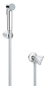 Set de suporturi de perete Grohe Tempesta-F Trigger Spray 30 cu supapa de inchidere 1 tip pulverizare, 26357000 argintiu