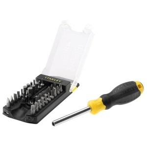 Set de surubelnite si biti STANLEY STHT0-70885, 34 piese, otel crom-vanadiu, organizator practic
