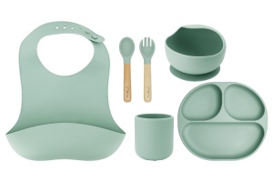 Set de Tacamuri si Vesela pentru Copii MoMi AMI, 6 piese, Silikon, 360 ml - Img 1