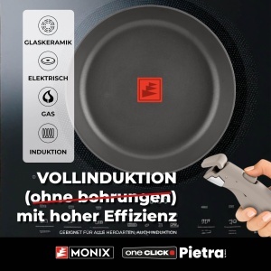 Set de tigai Monix One Click Pietra, 3 piese, 20-24-26 cm, antiaderente - Img 2
