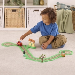 Set de tren Peppa Wutz Whizz-Around cu Rebekka, 6 sine, sunete electronice - Img 6
