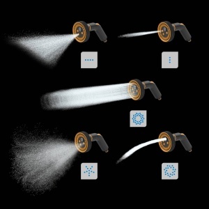 Set de Udare Fiskars 1065492 2 piese Spruhpistole Multi cu 5 functii SoftGrip NegruPortocaliuAlbastru - Img 3
