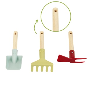 Set de unelte de gradinarit Theo Klein 7681, 3 piese, din plastic reciclat, pentru copii - Img 6
