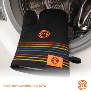 Set de Ustensile de Bucatarie MasterChef - 3 Piese, Negru, 100 Bumbac - Img 6