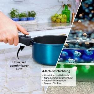 Set de Vase de Gatit Kelton 3 in 1, 27 piese, Antiaderent, Cu Maner Detasabil - Img 3