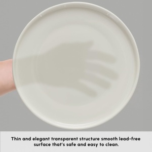 Set de Vase KARACA Stream Bone Felix XL, 18 piese, pentru 6 persoane, portelan alb - Img 5