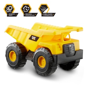 Set de vehicule de constructie CAT - 3 piese, 18 cm, cu parti mobile, pentru copii - Img 7
