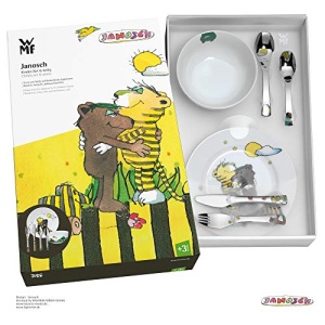 Set de vesela pentru copii WMF Janosch 6 piese inox Cromargan spalabil in masina de vase - Img 10