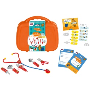 Set Doctor Mouse Theo Klein 4305 Valiza medicala cu accesorii Jucarie educativa pentru copii