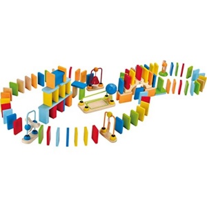 Set Domino Hape Fantastic 107 Piese din Lemn Dezvoltare MINT Accesorii Speciale