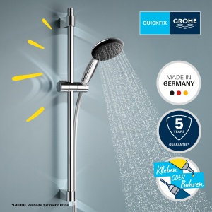 Set dus GROHE Vitalio Start 110, 2 tipuri de jet, crom, 1750 mm - Img 2