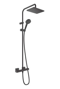 Set dus hansgrohe Vernis Shape, termostat, 230x170 mm, mat negru