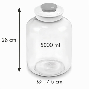 Set fermentare Tescoma 5L cu capac etans si ventil, pentru varza murata - Img 5