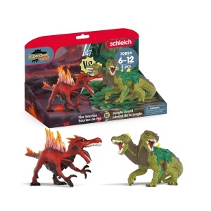 Set Figuri de Actiune Schleich ELDRADOR - Feuersaurier si Dschungelechse, 2 Piese