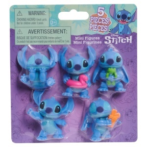 Set figurine Disney Stitch, 5 figurine, 5,7 cm, albastru, jucarie pentru copii - Img 4