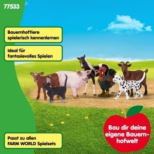 Set Figurine Ferma Schleich 77533 7 Piese Diverse Animale - Img 4