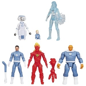 Set Figurine Marvel Fantastic Four cu 6 Figuri, Mister Fantastic, Invisible Woman, Human Torch, The Thing