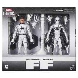 Set Figurine Marvel Legends Mister Fantastic si Spider-Man, 15 cm, 11 accesorii