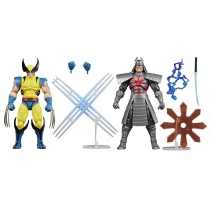 Set Figurine Marvel Legends Wolverine si Silver Samurai, 15 cm, 11 accesorii