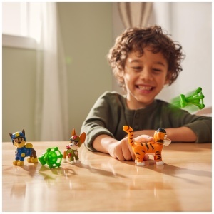 Set Figurine PAW PATROL Jungle Pups - Chase si Tracker cu Tigru, 5 cm - Img 6
