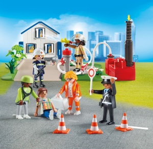 Set Figurine PLAYMOBIL My Figures 70980 Misiune de Salvare, 120 piese, 6 figurine - Img 2