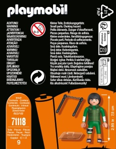 Set Figurine PLAYMOBIL Naruto 71118 Rock Lee cu Accesorii, pentru Animefani, Detalii Autentice - Img 4