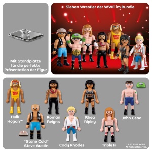 Set Figurine PLAYMOBIL WWE cu Hulk Hogan, Stone Cold, John Cena si Accesorii - Img 4