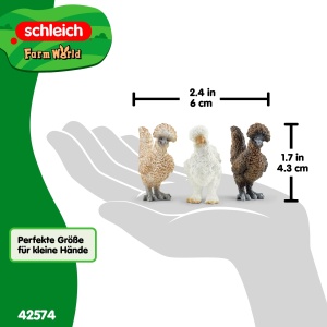 Set Figurine Pui Schleich Farm World 42574 - 3 Piese, Detalii Realiste - Img 6