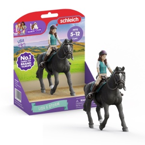 Set Figurine Schleich HORSE CLUB - Lisa si Storm, 6 piese, pentru copii de la 5 ani